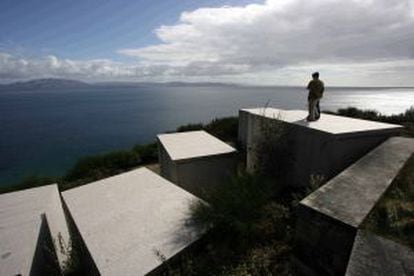 El cementerio diseñado por el arquitecto César Portela en Fisterra.