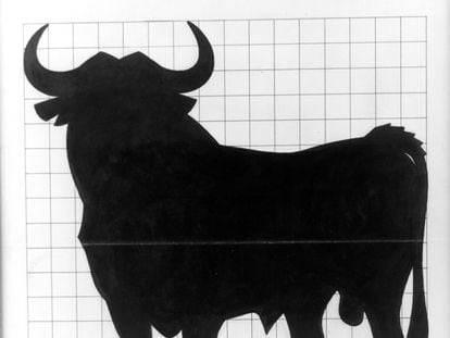 Boceto original del toro de Osborne (1954), de Manuel Prieto Benítez.