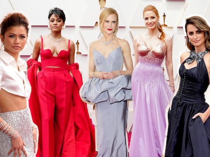 Desde la izquierda, las actrices Zendaya, Ariana deBose, Nicole Kidman, Jessica Chastain, Penélope Cruz y Zoë Kravitz.