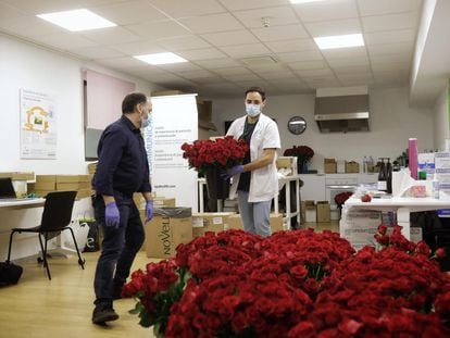 El Clínic reparte 5.000 rosas a sus pacientes y trabajadores por Sant Jordi.