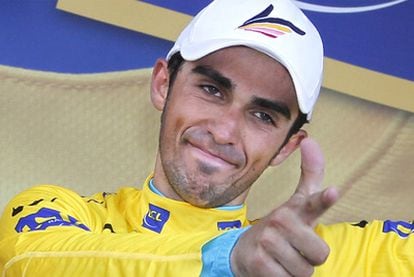 Contador, el día de su victoria el pasado julio en el Tour.