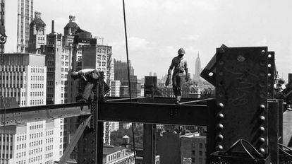 Construcci&oacute;n de los a&ntilde;os sesenta en Nueva York.