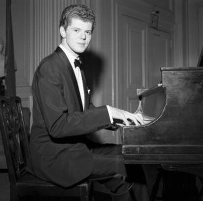 El pianista estadounidense Van Cliburn, en 1958. 