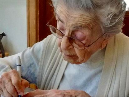 Conchita Calvillo Alonso, activista mexicana que falleció a los 105 años de edad este 7 de mayo en San Luis Potosí.