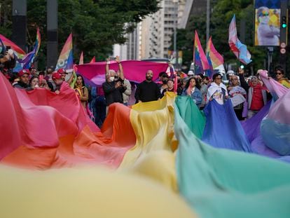 Manifestación en defensa de los derechos LGTB en São Paulo, Brasil, el pasado 17 de mayo.