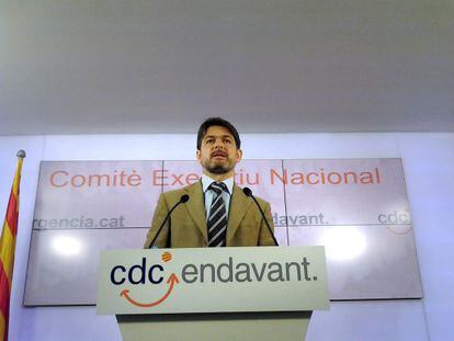 El secretario general de CDC, Oriol Pujol, en junio de 2012.