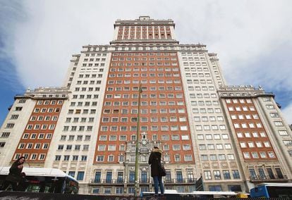 El edificio España, en el centro de Madrid.