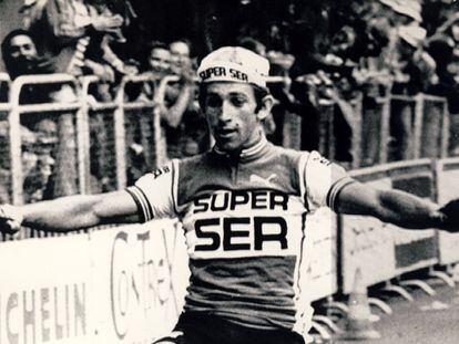 José Luis Viejo, vencedor  en la etapa de Altos Alpes Provenza, el 6 de julio de 1976.