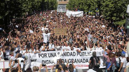 Asistentes a la manifestaci&oacute;n del pasado octubre en Granada.