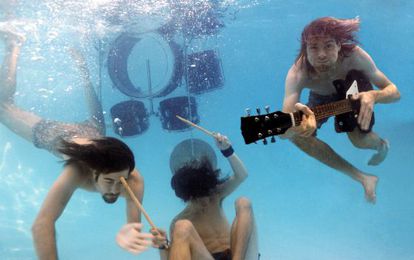 El grupo Nirvana retratados en 1991 para la promoción del disco 'Nevermind'.