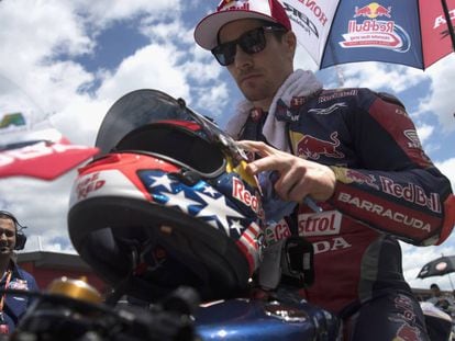 Nicky Hayden al Mundial de Superbikes d'Imola.