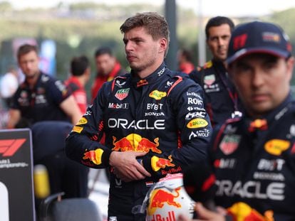 Max Verstappen tras la clasificación para el GP de Bélgica.