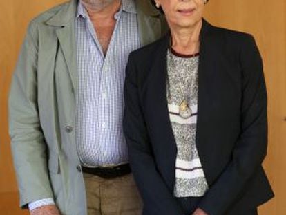 Leopoldo López y Antonieta Mendoza, en la redacción de EL PAÍS en Madrid.