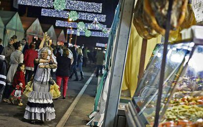 Casetas en la Feria de Abril, en la explanada del Fórum en Barcelona.