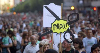Una imagen captada en la manifestaci&oacute;n celebrada en Valencia.