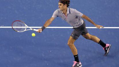 Federer, en el duelo ante Davydenko.