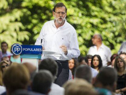 Mariano Rajoy, aquest diumenge, a Soutomaior.