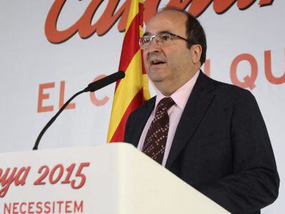 Miquel Iceta, durant la conferència 'Catalunya 2015, el canvi que necessitem'.