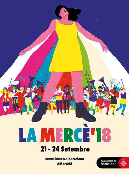 El cartell de La Mercè de Barcelona del 2018, de Sonia Pulido.