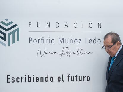 Porfirio Muñoz Ledo en el lanzamiento de su fundación, en julio de 2022.