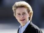 FILE - In this March 15, 2017 file photo, German Defense Minister Ursula von der Leyen waits for talks at the Defense Ministry in Berlin. EU leaders reconvened Tuesday July 2, 2019, for a formal summit to consider a list of top job candidates that may have Ursula von der Leyen becoming president of the executive European Commission.(AP Photo/Markus Schreiber, file)
