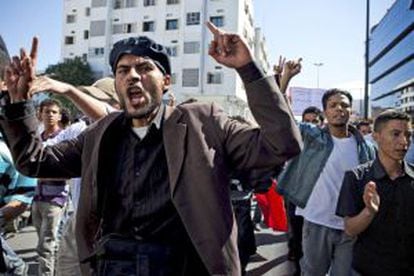 Manifestación exigiendo reformas en Marruecos en mayo de 2011.