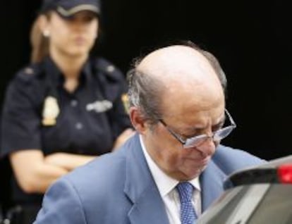 José Antonio Díaz Villanueva, auditor de Gowex, saliendo de la Audiencia Nacional el pasado 18 de julio.
