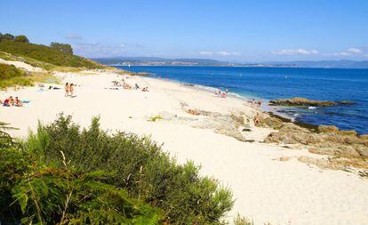 Playa de Melide, en la isla de Ons (Pontevedra).