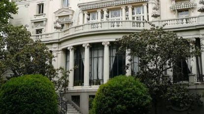 La embajada italiana en Madrid.