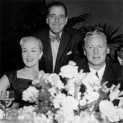 Jan Sterling, junto a Humphrey Bogart y Van Johnson.