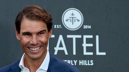 El tenista Rafa Nadal en un acto de promoción en Madrid del restaurante Tatel de Beverly Hills.