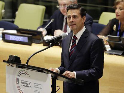 Enrique Peña Nieto en la cumbre de refugiados de la ONU.