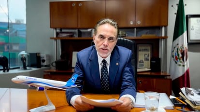 Alejandro del Valle, presidente del Consejo de Administración de Interjet, en un fotograma del video compartido en sus redes sociales.