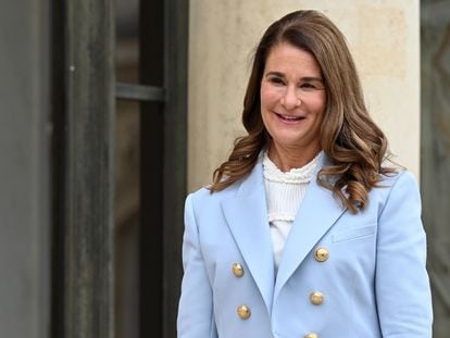 Melinda French Gates, en una visita al palacio del Elíseo en París, Francia, el 1 de julio de 2021.