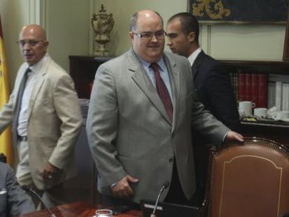 Reuni&oacute;n del Consejo del Poder Judicial. En el centro, el vicepresidente Fernando de Rosa, en 2012.