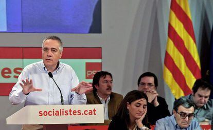 Pere Navarro, este domingo en el Consejo Nacional del PSC.