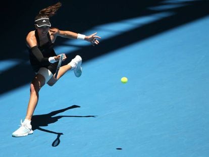 Muguruza, durante un partido reciente en Perth.