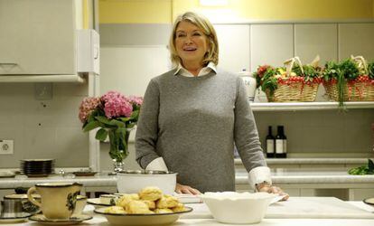 Martha Stewart en la cocina de la residencia del embajador de EE UU en Espa&ntilde;a. 