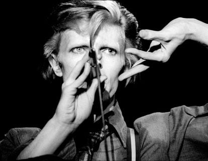 David Bowie actuando en el Boston Music Hall, en noviembre de 1974, durante la gira del disco 'Diamond Dogs'.  