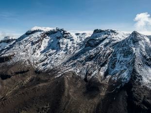 Vista panorámica del volcán Iztaccíhuatl, en México, el 14 de mayo de 2021.