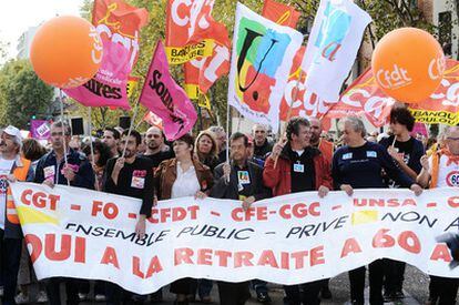 Marcha en Tolouse contra la reforma del sistema de pensiones de Sarkozy.