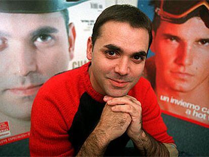 Joan Miquel Perpinyà, ayer en la sede de la revista <i>Zero,</i> antes de la entrevista.