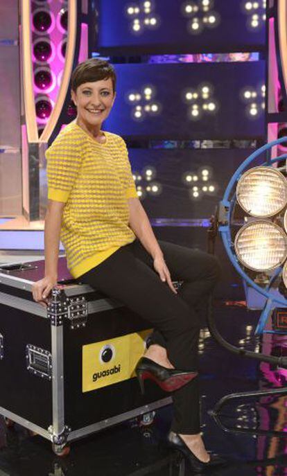 Eva Hache en el plató de su nuevo programa 'Guasabi'.