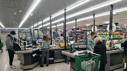 Una imagen de archivo de un Mercadona de Madrid el pasado mes de noviembre.
