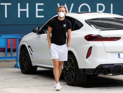 Rakitic, el pasado domingo, en la Ciudad Deportiva del Barcelona.