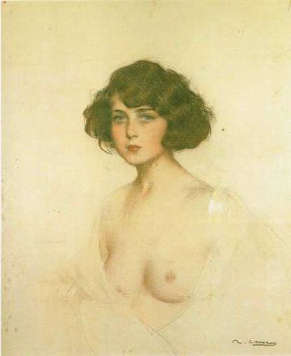 Dibujo de Júlia realizado alrededor de 1911, perteneciente a la Colección Godia.