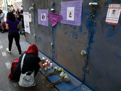 Un altar en honor a Mariana Sánchez