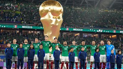 Jugadores de la selección mexicana en el Mundial de Qatar.