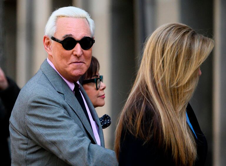 El exasesor de Donald Trump, Roger Stone, en Washington.