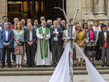 La corporaci&oacute;n tras la ofrenda a Nuestra Se&ntilde;ora de Bego&ntilde;a